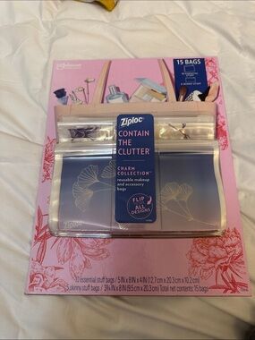 Ziploc Contain The Clutter Charm Collection Resealable Bags 15 Count